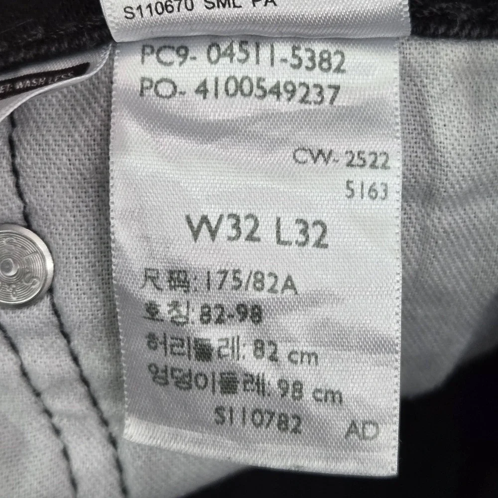 Levi's 511‎ Men Jeans 32X32 Black Denim Slim 30